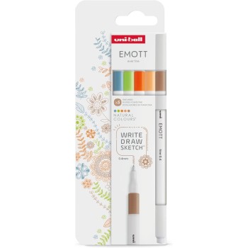 Uni-ball Mitsubishi Pencil Uni-ball Emott marker set, natural colors, 5 pieces EMOTT 5P SET NATURAL COLOURS 3701614900768