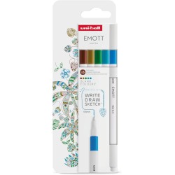 Uni-ball Mitsubishi Pencil Σετ Μαρκαδόρων Uni-ball Emott, Τροπικά Χρώματα, 5 Τεμάχια EMOTT 5P SET ISLAND COLOURS 3701614900751