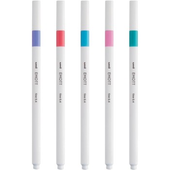 Uni-ball Mitsubishi Pencil Σετ Μαρκαδόρων Uni-Ball Emott, Ανοιχτά Candy Pop Χρώματα, 5 Τεμάχια EMOTT 5P SET CANDY POP COLOURS 37