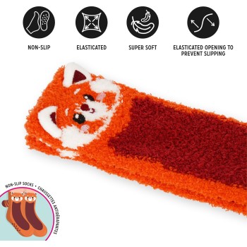 Legami Non-Slip Red Panda Socks For Adults - Its A Match! Red Panda CS0013 8052694044602