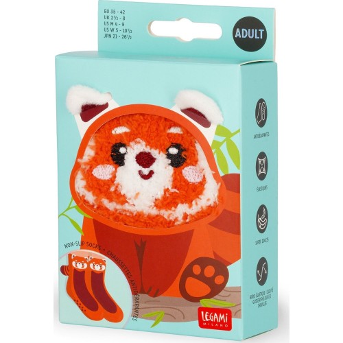 Legami Non-Slip Red Panda Socks For Adults - Its A Match! Red Panda CS0013 8052694044602