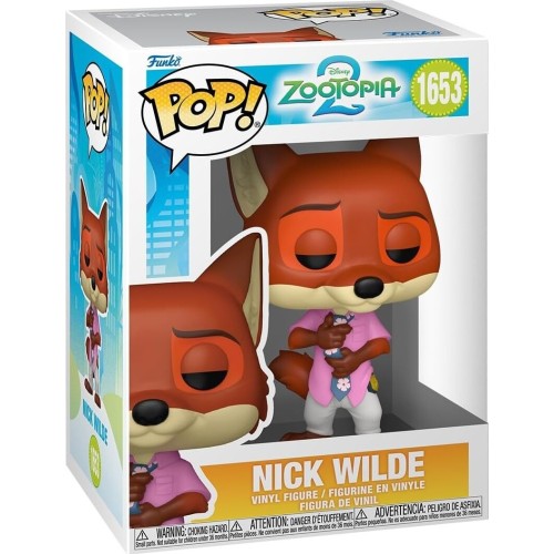 Funko pop! disney: zootopia 2 - nick wilde - collectable vinyl figure - official  86635 889698866354