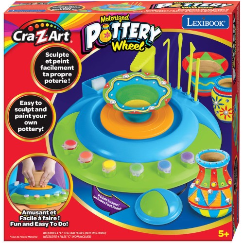 Lexibook cra-z-art motorized pottery  motorized pottery , foot switch and accessories ages 5+, 1 player 35.CRPOT1 3380743109589