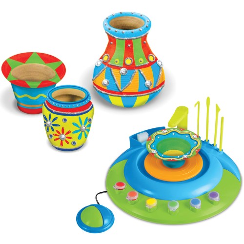 Lexibook Cra-z-art Motorized Pottery Wheel Τροχός Κεραμικής με Μοτέρ, Ποδοδιακόπτη και Αξεσουάρ 5+ Ετών, 1 Παίκτης 35.CRPOT1 338