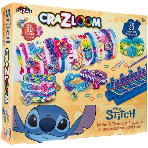 Lexibook cra-z-art stitch elastic jewelry  charm bracelet making kit ages 8+, 1+ players 35.CRLOOM9D 3380743112046