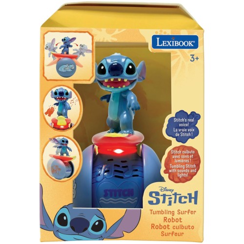 Lexibook Disney Stitch Stitch Surfer Powerman Robot - With Lights and Sounds Beloved Stitch Becomes a Surfer!an Interactive Robo