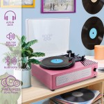 Lisciani Barbie Πικάπ Βινυλίου 3 Ταχυτήτων Με Bluetooth Ενσωματωμένο Ηχείο Ροζ Retro Design 12+ Ετών 25.113637 8008324113637