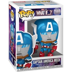 Marvel Avengers Funko Pop! Marvel: What If...? - Captain America Mech 1569 Bobble-Head Vinyl Figure 86653 889698866538
