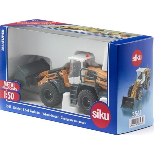 siku 3561, liebherr l 556  loader, 1:50, metal,plastic, orange, movable fro SI003561 4006874035618