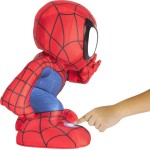 Jazwares Spiderman Ο Spidey Και Οι Καταπληκτικοί Φίλοι Του Λούτρινο Spidey 28Cm Που Αναποδογυρίζει & Μιλάει Με 50+ Ήχους-Φως JWS