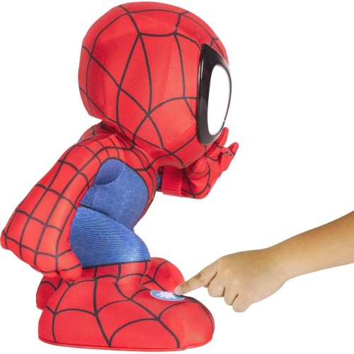 Jazwares Spiderman Ο Spidey Και Οι Καταπληκτικοί Φίλοι Του Λούτρινο Spidey 28Cm Που Αναποδογυρίζει & Μιλάει Με 50+ Ήχους-Φως JWS