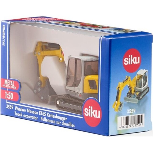 siku 3559  other license wacker neuson et 65 track excavator, yellow SI003559 4006874035595
