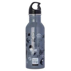 eco life Μεταλλικό Μπουκάλι 600Ml Trends 33-BO-1002 5208009000099