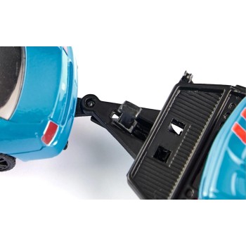 siku 2565, dodge charger with dodge challenger srt racing, sky blue, metal,plast SI002565 4006874025657