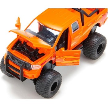 siku 2358, toy dodge ram 1500 with balloon tyres, 1:50, metal,plastic, black,ora SI002358 4006874023585
