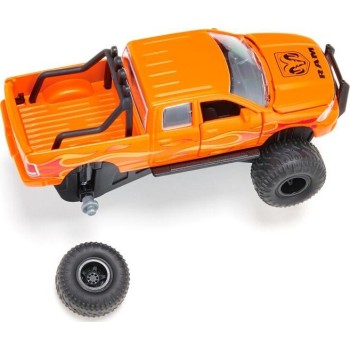 siku 2358, toy dodge ram 1500 with balloon tyres, 1:50, metal,plastic, black,ora SI002358 4006874023585