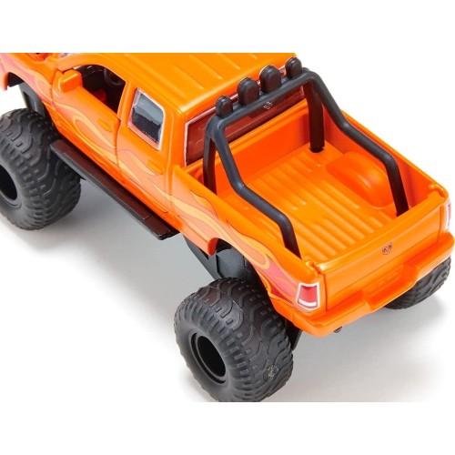 siku 2358, toy dodge ram 1500 with balloon tyres, 1:50, metal,plastic, black,ora SI002358 4006874023585