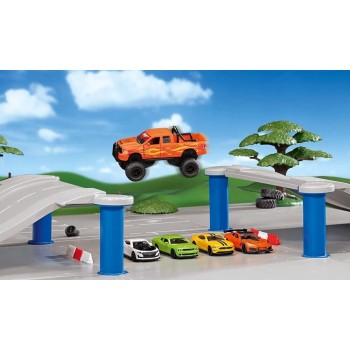 siku 2358, toy dodge ram 1500 with balloon tyres, 1:50, metal,plastic, black,ora SI002358 4006874023585
