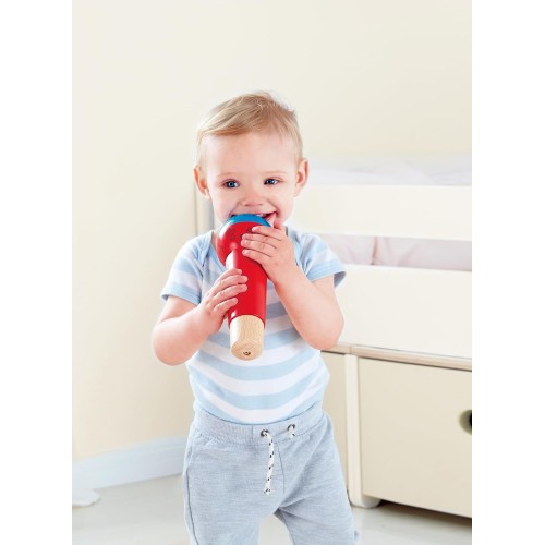 Hape Early Melodies Ξύλινο Mighty Echo Microphone E0337A 6943478019027