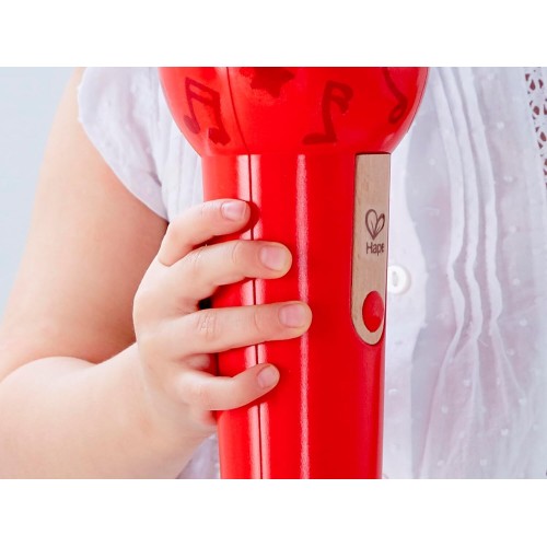 Hape Early Melodies Ξύλινο Mighty Echo Microphone E0337A 6943478019027