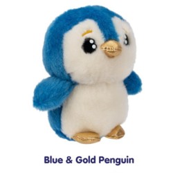 Lil Peepers Collectible Plush W2 10Cm (4 Designs) – Jazwares Wave 2 Blue & Gold Penguin JWLP0113 196566207127
