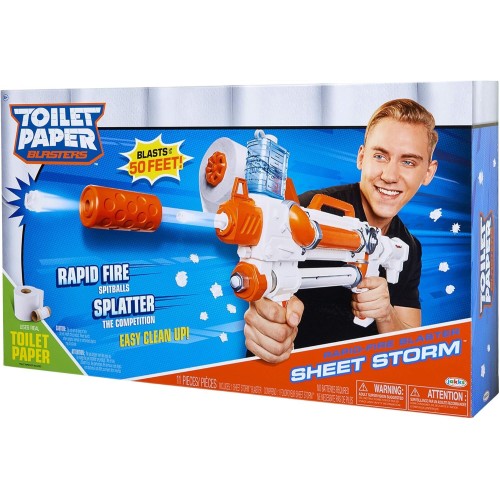 JAKKS PACIFIC Toilet Paper Εκτοξευτής Sheet Storm, Rapid Fire TP Spitballs Up To 50 Ft JPA15030 192995150300