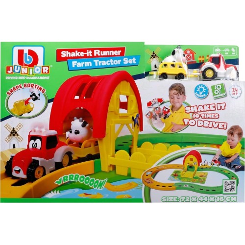 Bburago Infinity Nado BB Junior Shake-It Runner Farm Tractor Αγροτικό Τρακτέρ Shake-It Runner Παιχνίδι Πίστας 16/88619 489399888