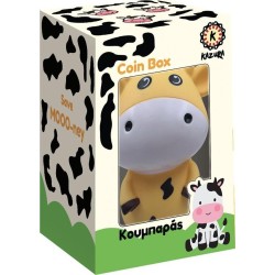 Diakakis imports KAZURA Piggy Bank 13x13x19cm Cow Yellow 000710007 5205698804298