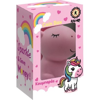 Diakakis imports KAZURA piggy bank 14x12x20cm Unicorn PINK Soft 000710003 5205698804212