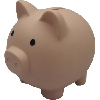 Diakakis imports KAZURA Piggy Bank 18x15x15.5cm Piglet Natural PINK 000710001 5205698804175