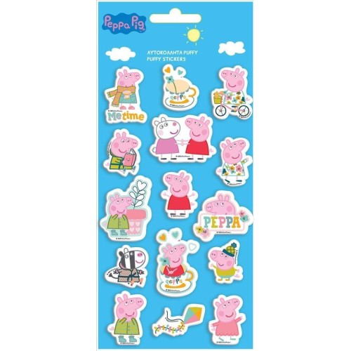 Diakakis imports Αυτοκόλλητα Puffy 10x22ek Peppa Pig 000482764 5205698605864