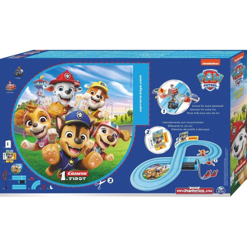 carrera slot 1.first: paw patrol - chase and marshall on the track 1:50 20063056 4007486630567