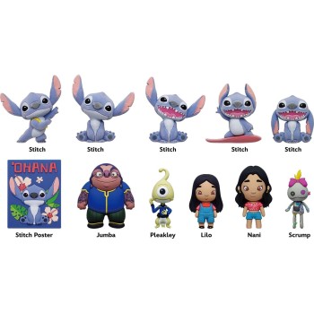 Disney Stitch Monogram Disney: Lilo & Stitch Movie (Series1) (Blind Bag/Random) 3D Foam Bag Clips Figures (84060) 84060 07776484