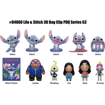 Disney Stitch Monogram Disney: Lilo & Stitch Movie (Series1) (Blind Bag/Random) 3D Foam Bag Clips Figures (84060) 84060 07776484