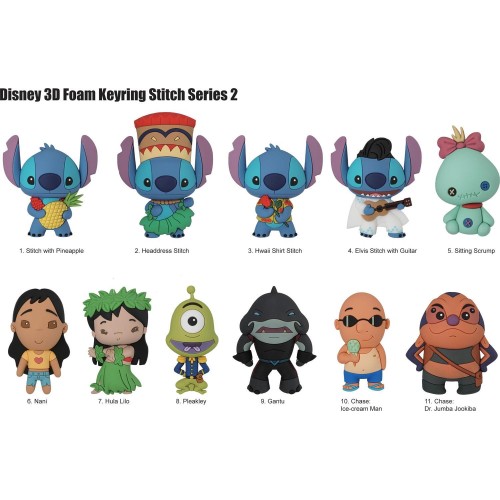 Disney Stitch Monogram Disney: Stitch (Series2) (Blind Bag/Random) 3D Foam Bag Clips Figures (85185) 85185 077764851858