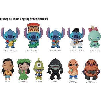Disney Stitch Monogram Disney: Stitch (Series2) (Blind Bag/Random) 3D Foam Bag Clips Figures (85185) 85185 077764851858