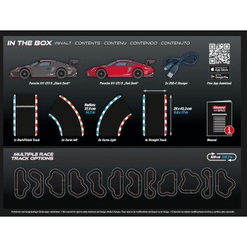 Carrera Hybrid Hybrid  Devil Drivers Porsche 911 Gt3 R 1:50 Scale Ai-Supported Race System 50050002 9003150500025
