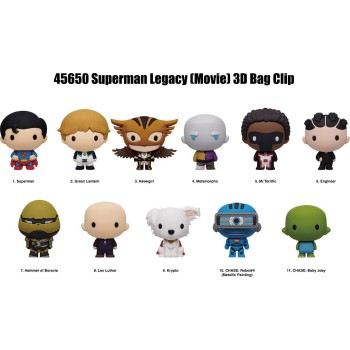 DC Superman Monogram: Superman Legacy 3D Foam Bag Clips Figures 45650 077764456503
