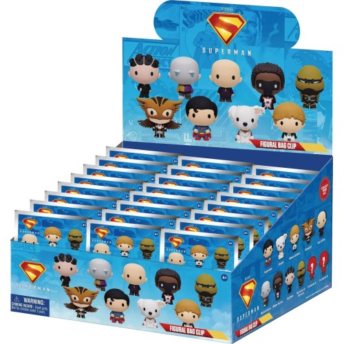 DC Superman Monogram: Superman Legacy 3D Foam Bag Clips Figures 45650 077764456503