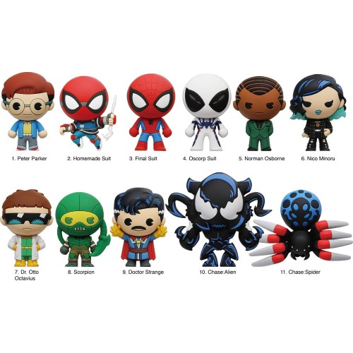 Marvel Avengers Monogram Marvel: Spider-man Friendly neighborhood 3D Foam Bag Clips Figures 69040 077764690402