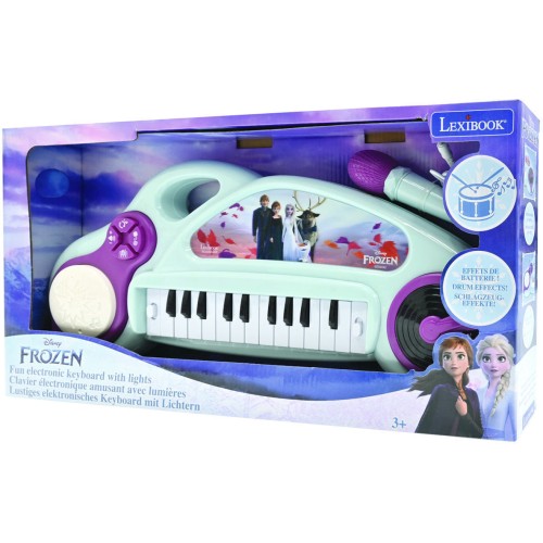Lexibook Disney Frozen Frozen Kids Harmonica With Microphone With Light Effects, 22 Tunes and DJ Modes, Will Inspire Every Littl