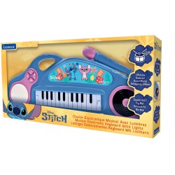 Lexibook Disney Stitch Stitch Childrens Harmonica With Microphone Become a Little Musician With the Stitch Electronic Piano!play