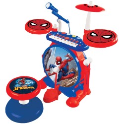 Lexibook My Rock Band Spiderman Drum and Keyboard Set With Microphone My Rock Band Spiderman Electronic Music Set With Lights an