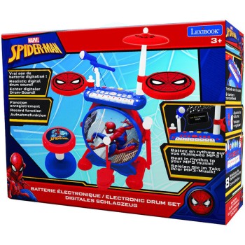 Lexibook Σετ Ντραμς και Πλήκτρων με Μικρόφωνο My Rock Band Spiderman Ηλεκτρονικό σετ Μουσικής με Φώτα και Σκαμπό My Rock Band Sp