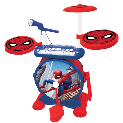 Lexibook My Rock Band Spiderman Drum and Keyboard Set With Microphone My Rock Band Spiderman Electronic Music Set With Lights an