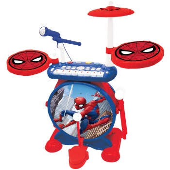Lexibook My Rock Band Spiderman Drum and Keyboard Set With Microphone My Rock Band Spiderman Electronic Music Set With Lights an