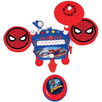 Lexibook My Rock Band Spiderman Drum and Keyboard Set With Microphone My Rock Band Spiderman Electronic Music Set With Lights an