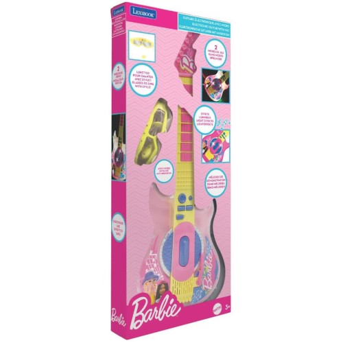 Lexibook Barbie Ηλεκτρονική Κιθάρα με Μικρόφωνο Μουσικό Όργανο 70εκ. και Γυαλιά με Ενσωματωμένο Μικρόφωνο 3+ Ετών, 1+ Παίκτες 25