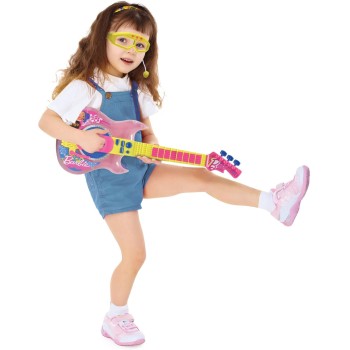 Lexibook Barbie Ηλεκτρονική Κιθάρα με Μικρόφωνο Μουσικό Όργανο 70εκ. και Γυαλιά με Ενσωματωμένο Μικρόφωνο 3+ Ετών, 1+ Παίκτες 25