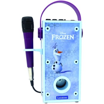 Lexibook Disney Frozen Frozen Kids Speaker With Microphone Karaoke Speaker With Lights and Microphone 3+ Years, 1+ Players 25.BT